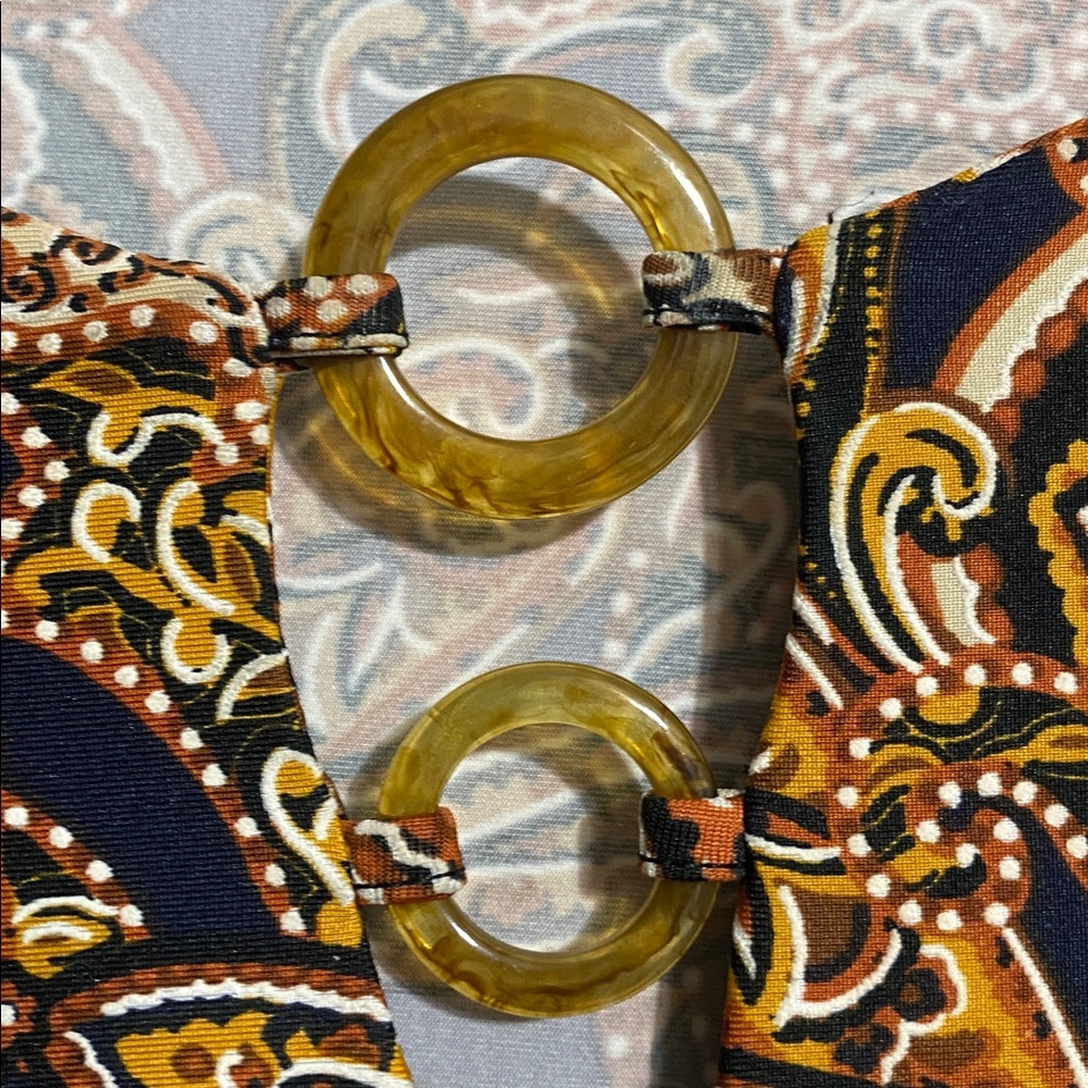 Tacera Shift Dress Multi-color Paisley Boho floral dress size LARGE - Picture 4 of 14